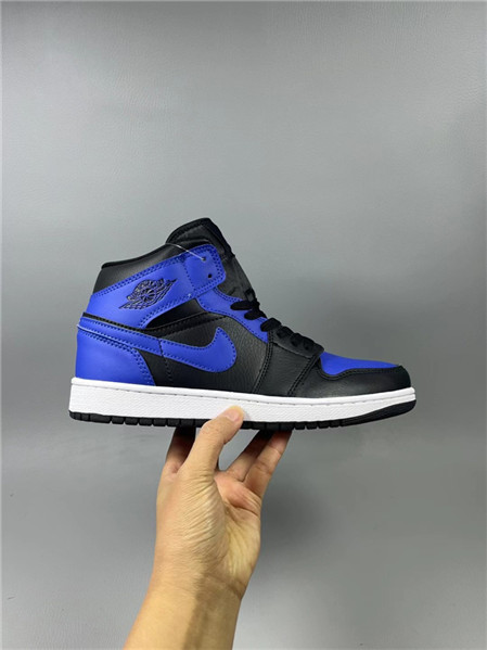Men's Running Weapon Air Jordan 1 Blue/Black Shoes 578